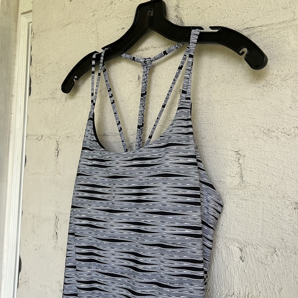 Athleta Ariel Venice Strappy Sun Swim Dress Black/White Size MP - Picture 4 of 15